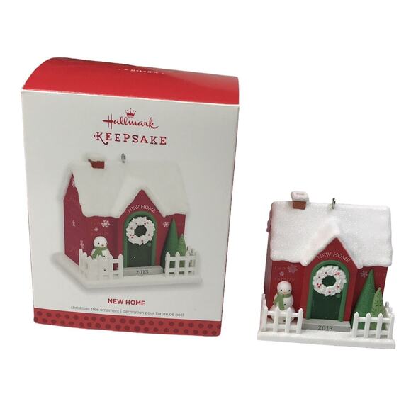 Hallmark Keepsake Ornament New Home 2013 House with Snowman Winter Christmas - Picture 1 of 8